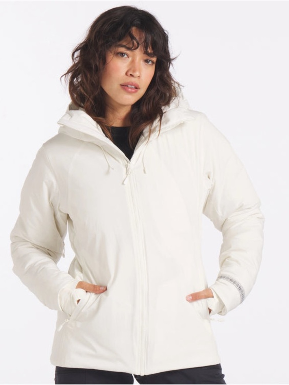 PAKA Women's Insulated Hooded Jacket - White size M like new